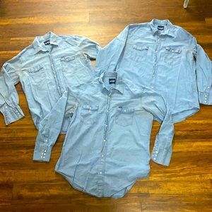 3 Wrangler Work Shirts
